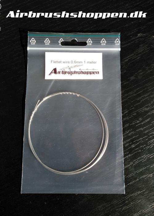 Wire flettet - Stålwire 0,6mm 1 meter CC